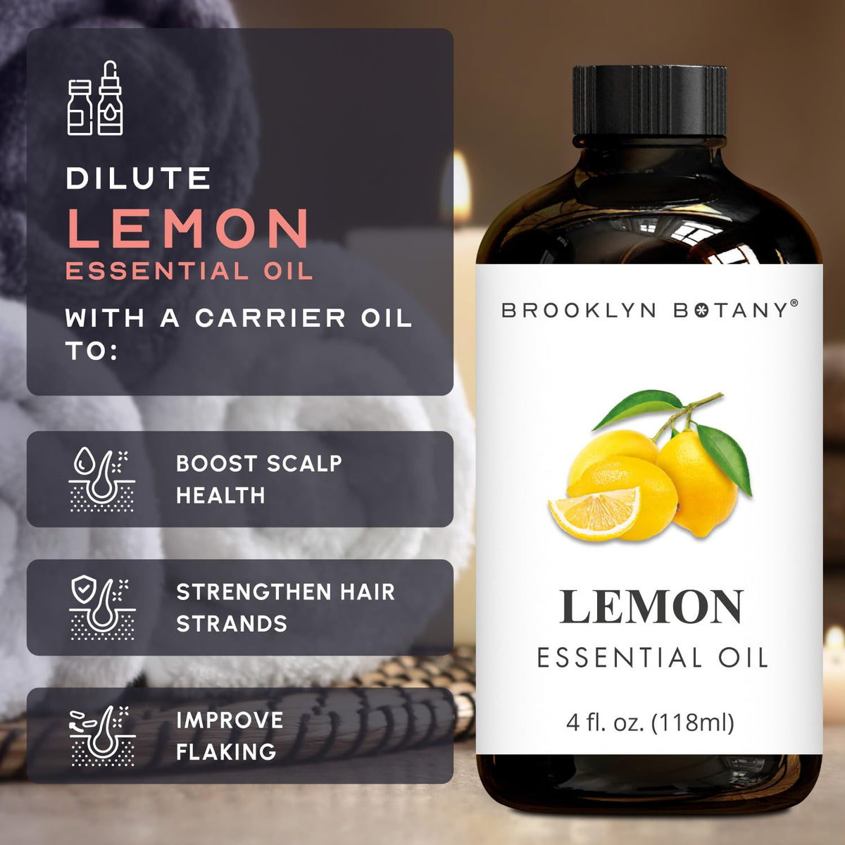 Lemon & Lemongrass Essential Oils 4 Fl Oz Pack of 2 X166