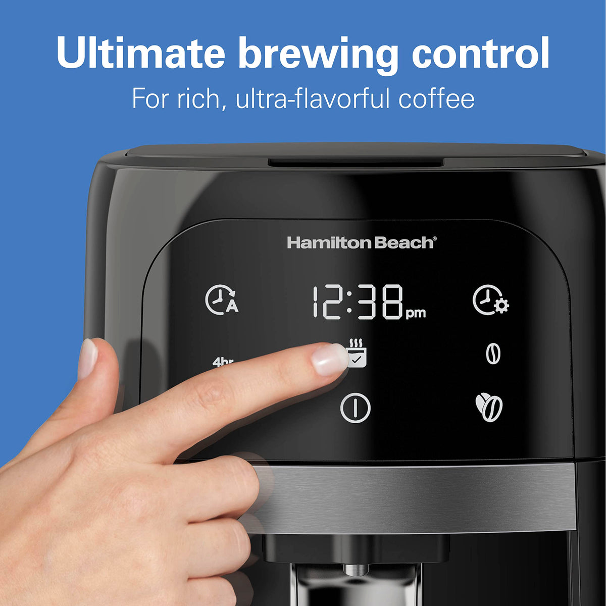 Programmable Dispensing Drip Coffee Maker with 14 Cup Brew Pot, Black I848