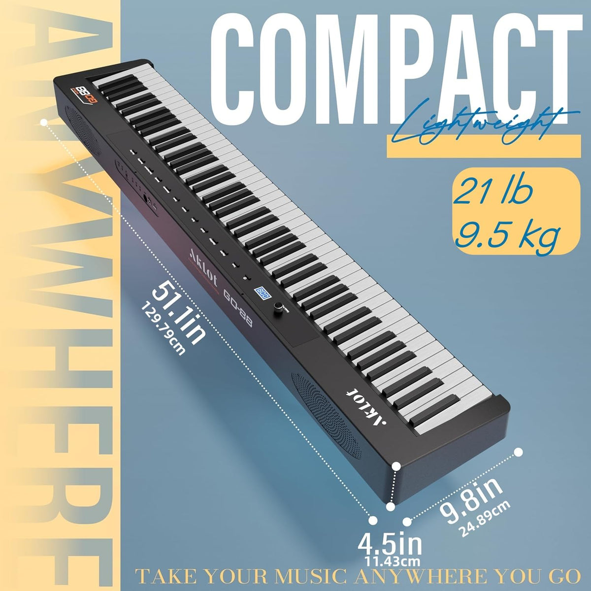 88 Keys Weighted Hammer-Action Digital Piano D893