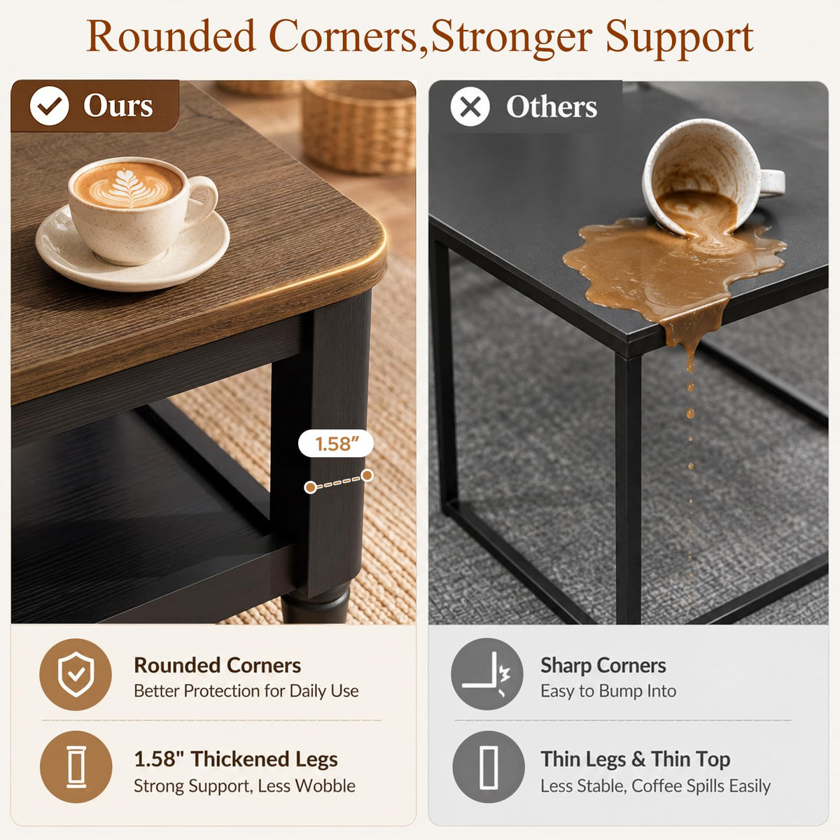 40" Black Coffee Table H820768
