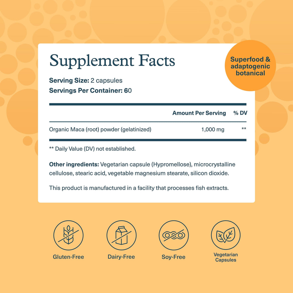 Maca Root 120 Vegetarian Capsules R61401