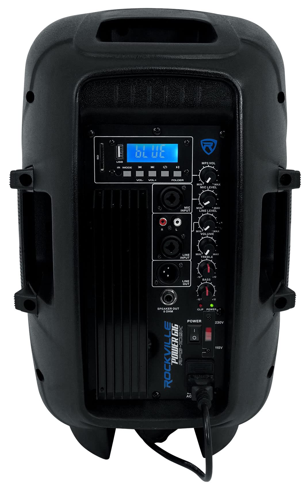 Powered PA Speaker Package with Mic Stands Cables H208