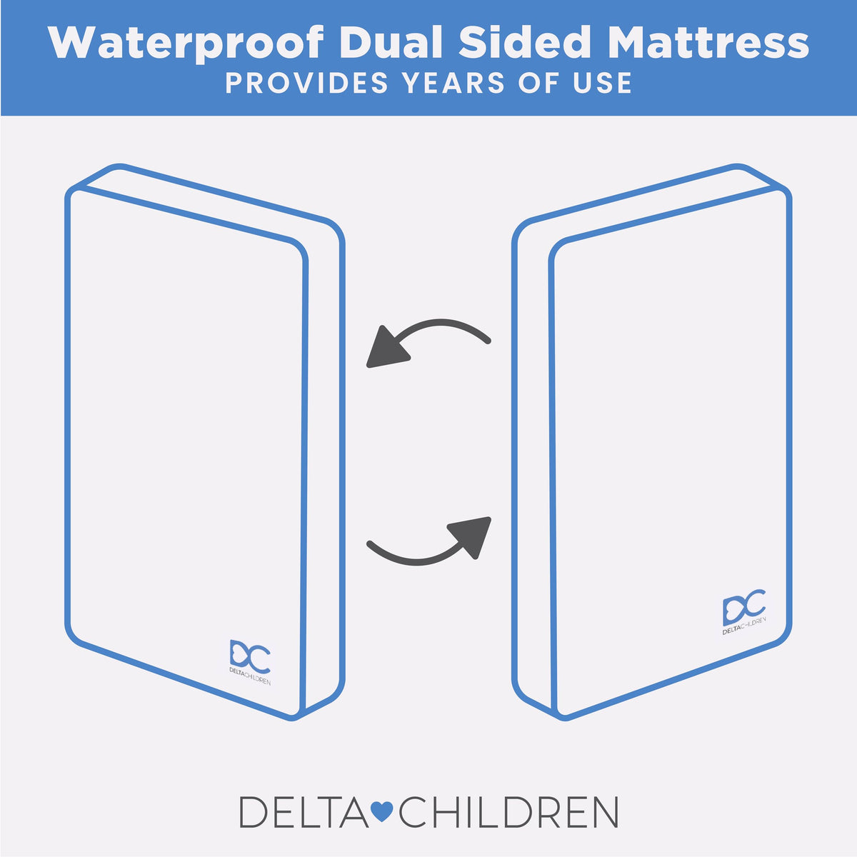 White Crib and Toddler Mattress with Removable Machine-Washable Cover X882