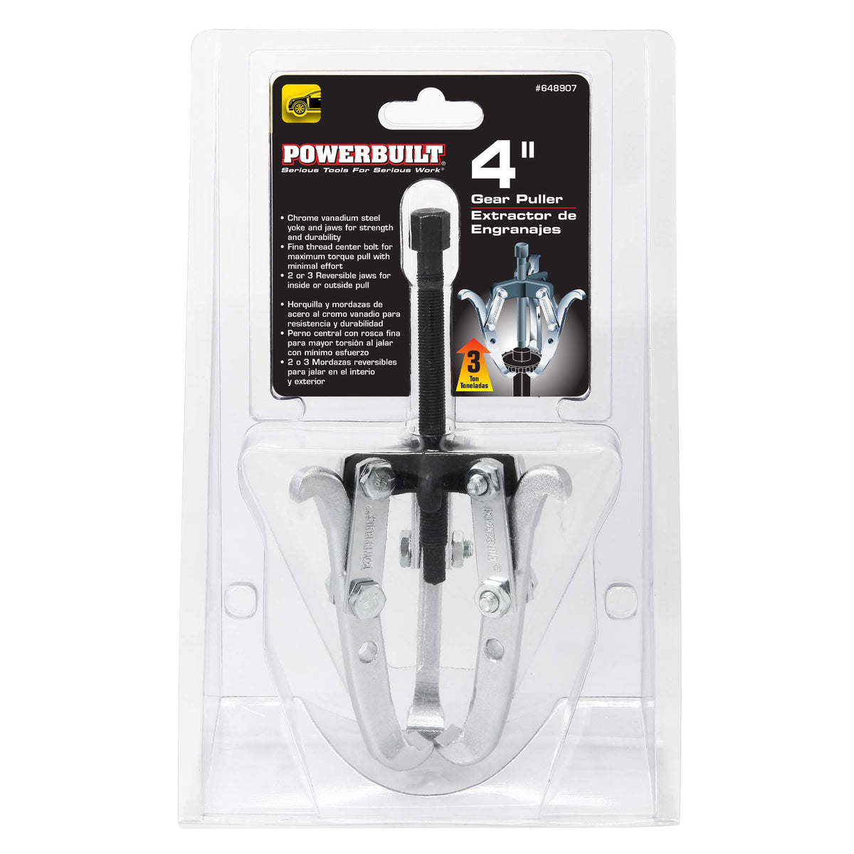 2/3 Jaw Reversible Gear Puller Set, 4-Inch B108957