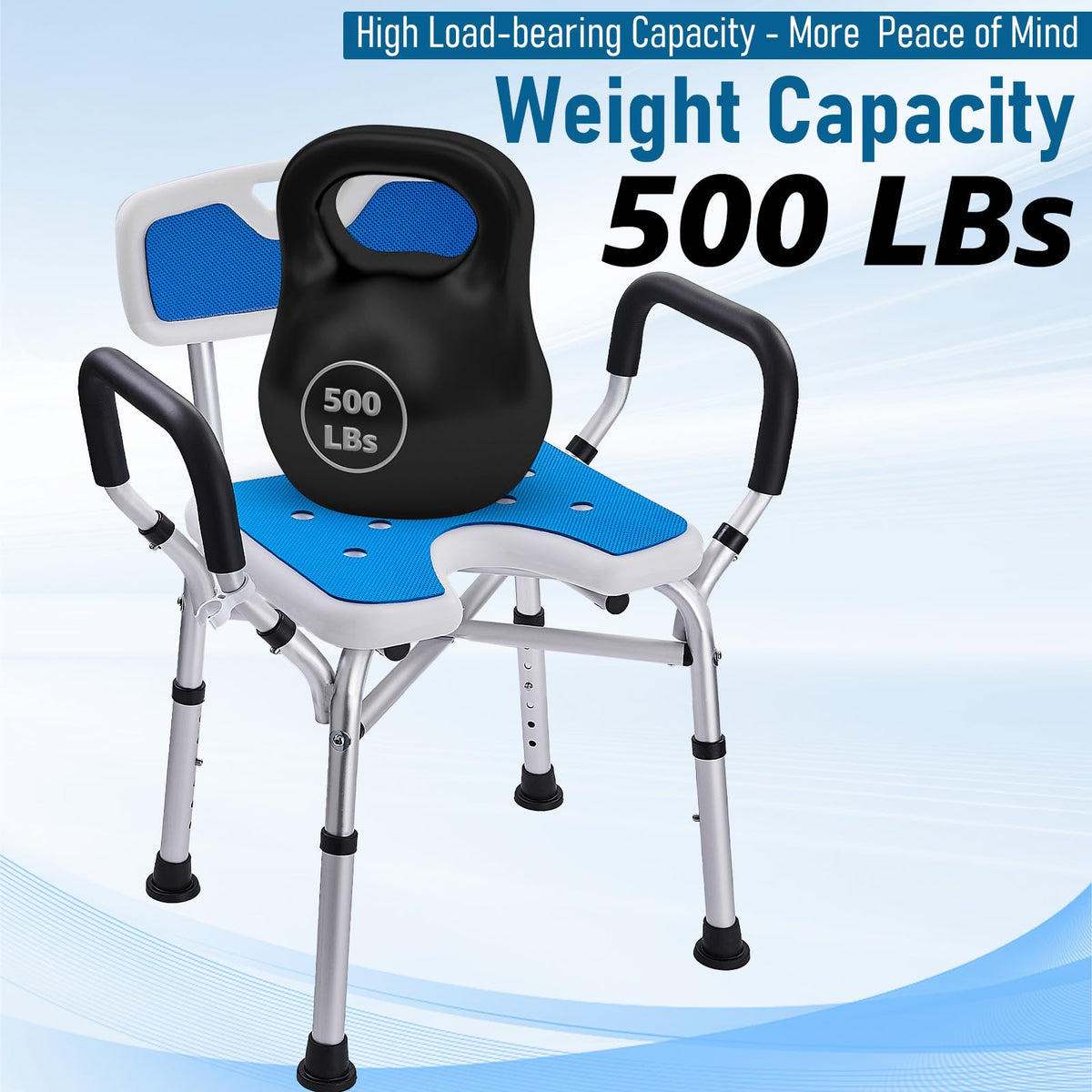 Shower Chair with Arms and Back, U-Shaped Seat N872414