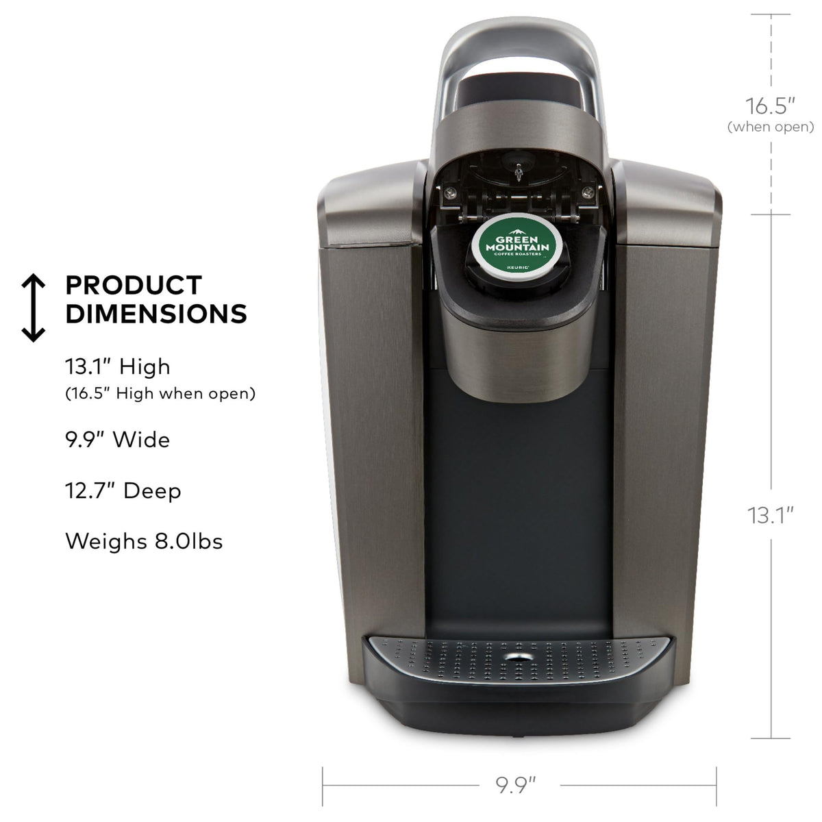 Single Serve K-Cup Pod Coffee Maker, 8 to 12oz Brew Size, Programmable K6857