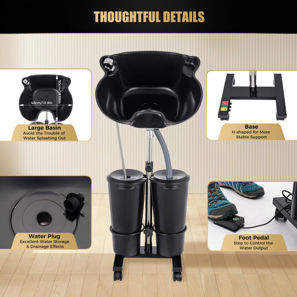 Portable Shampoo Bowl with Electric Pump C7956