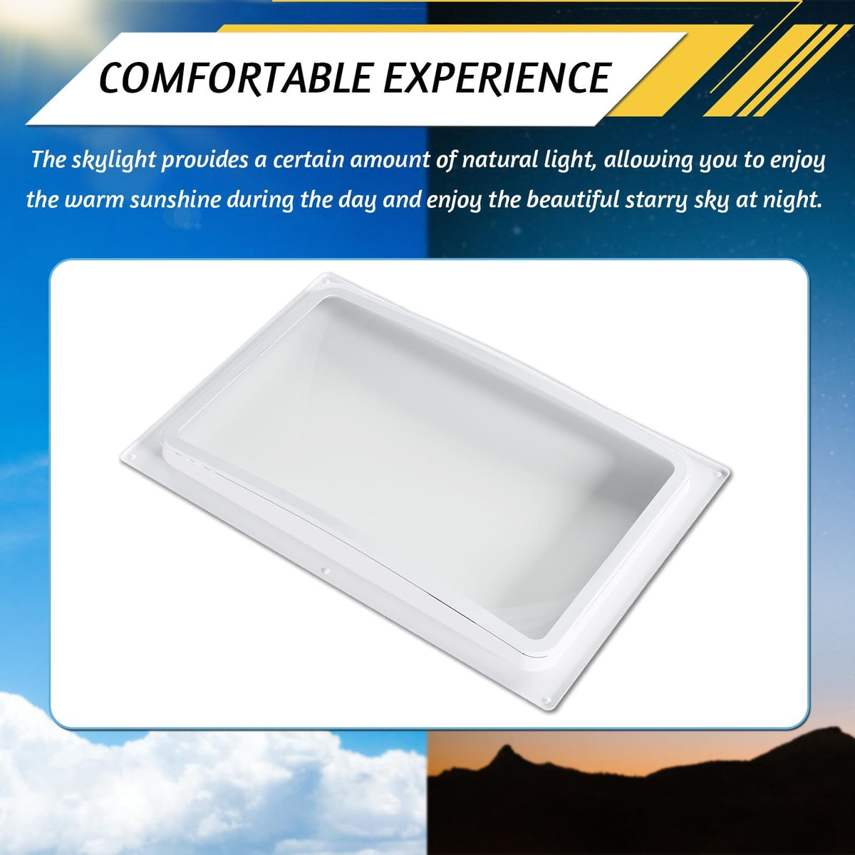 24" Shatterproof Clear RV Skylight Dome Cover J666283