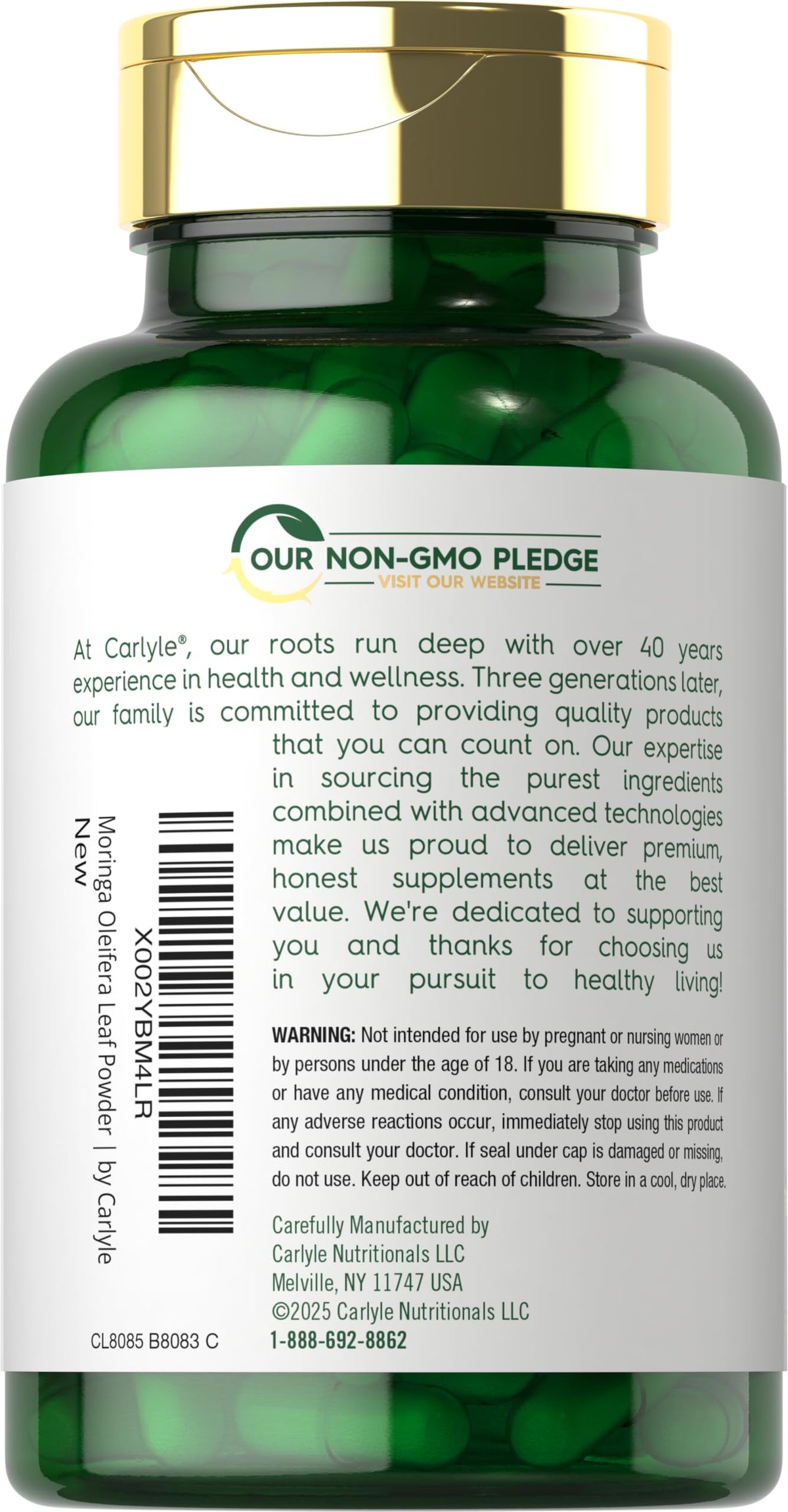 Moringa Oleifera Supplement 180 Capsules A300037