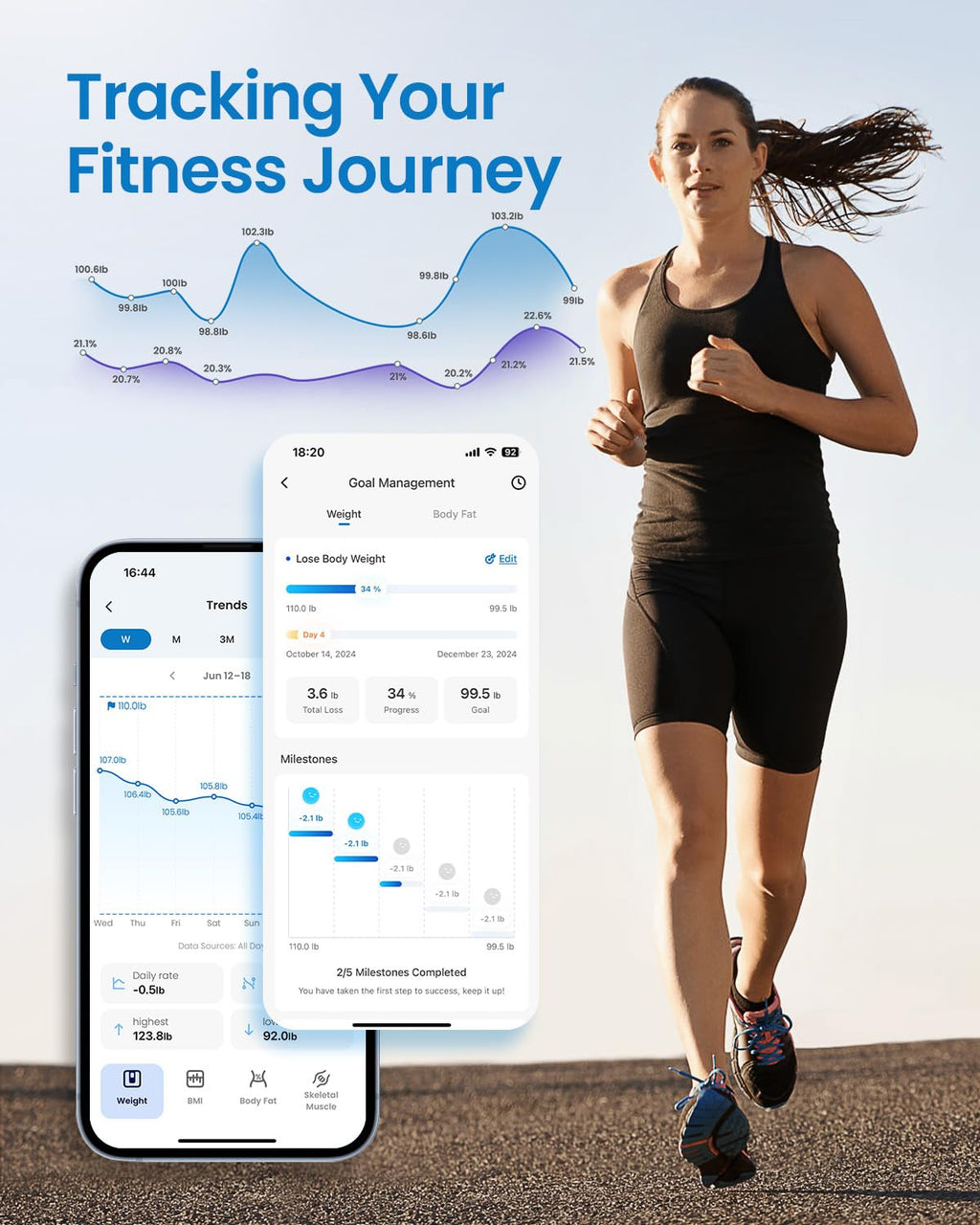 White Bluetooth Smart Scale I660