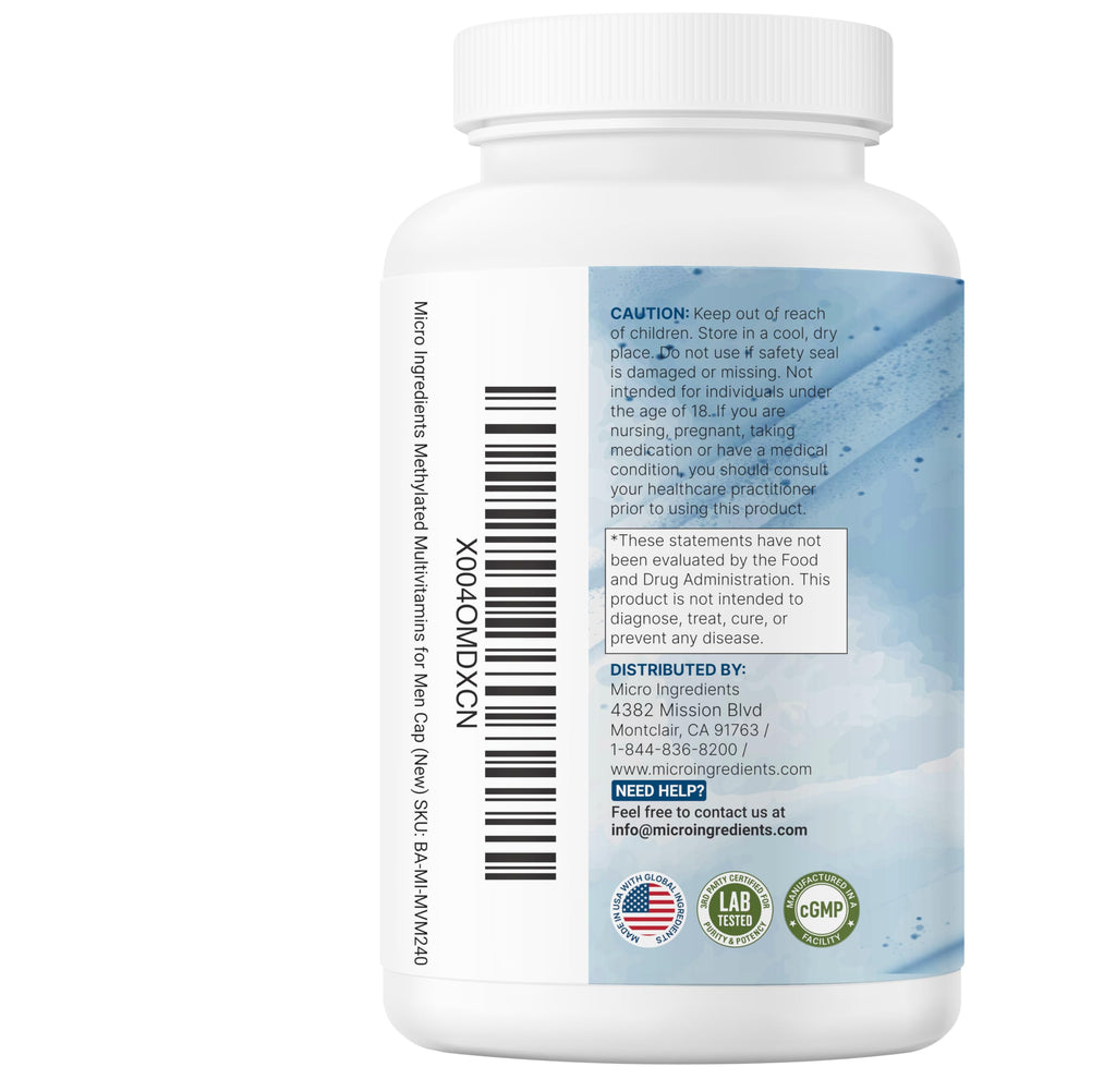 240 Capsules Multivitamin with B Complex & Methylfolate W9981