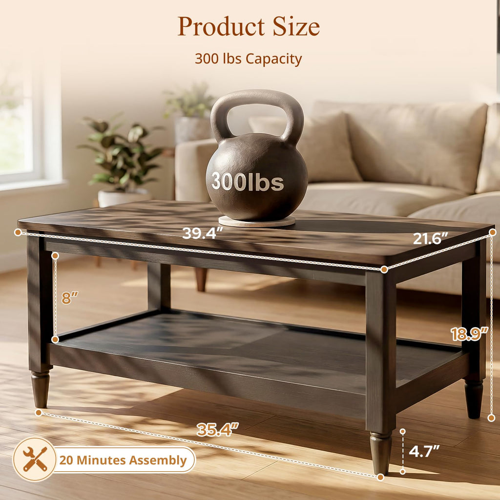 40" Black Coffee Table H820768