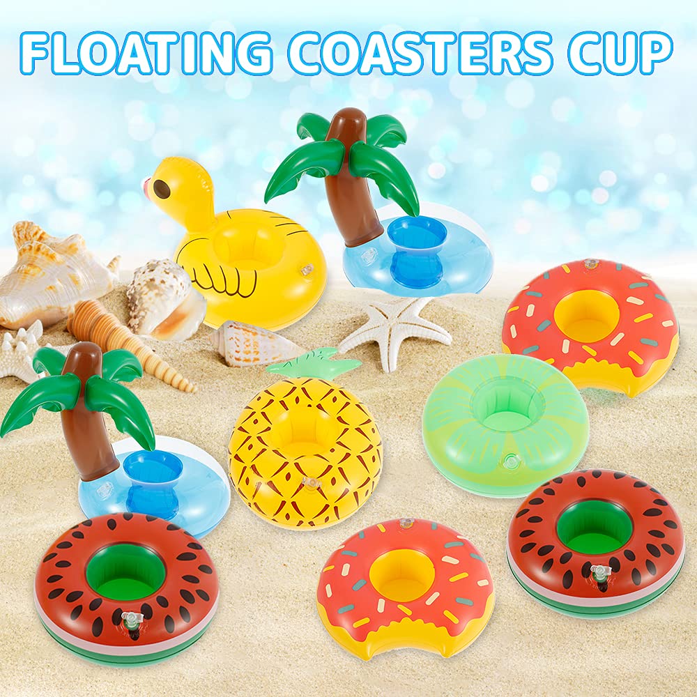 13 Pack Inflatable Pool Drink Holder with Pump N206