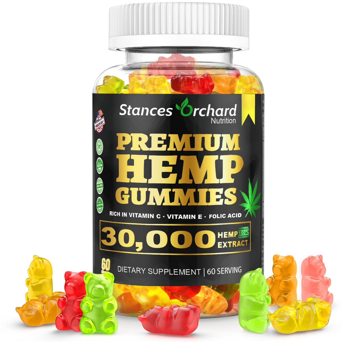 Natural Organic Vegan Non-GMO Dietary Gummies B244