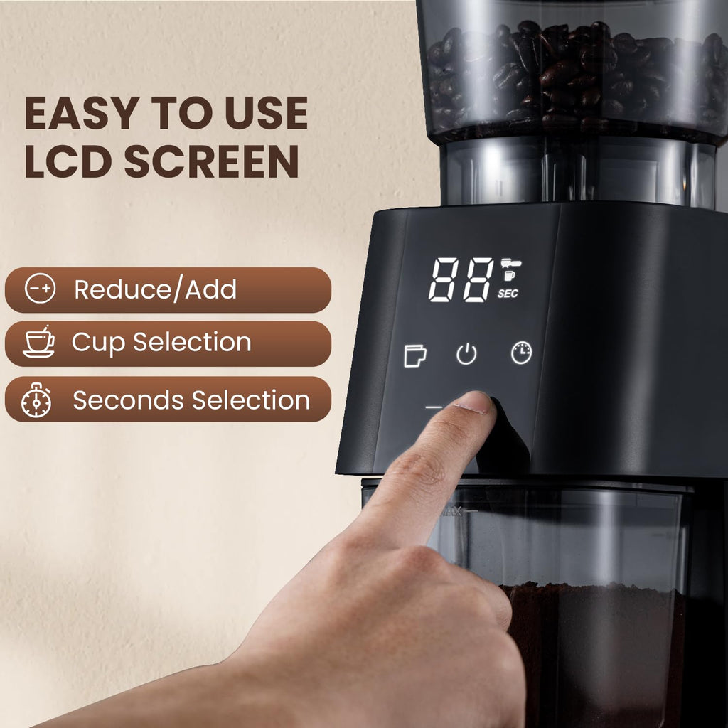 Electric Conical Burr Coffee Grinder, 30 Grind Settings, Black M9693