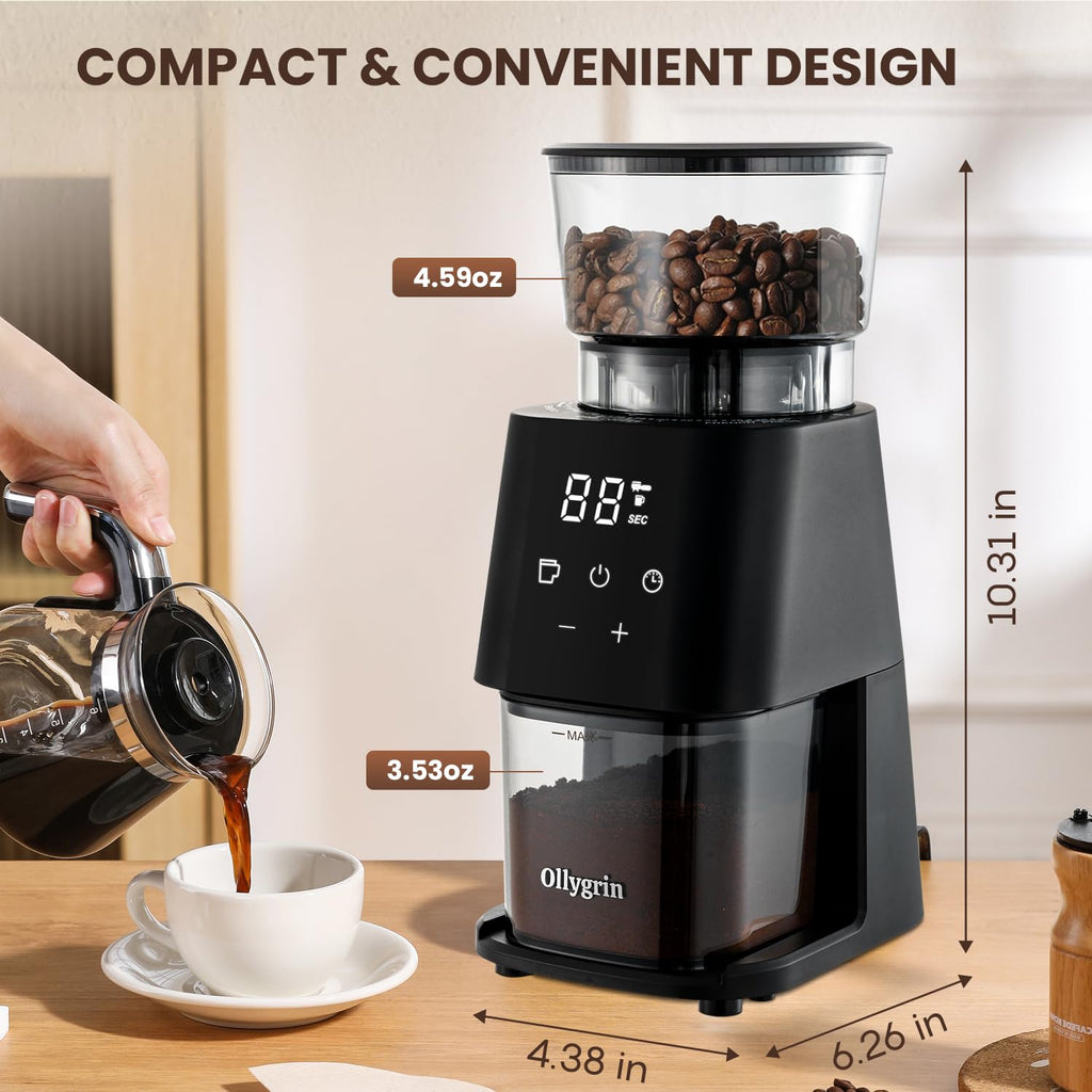 Electric Conical Burr Coffee Grinder, 30 Grind Settings, Black M9693