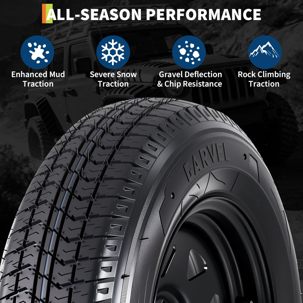 2-Pack ST205/75D15 Trailer Tires and 15" Rims A42709