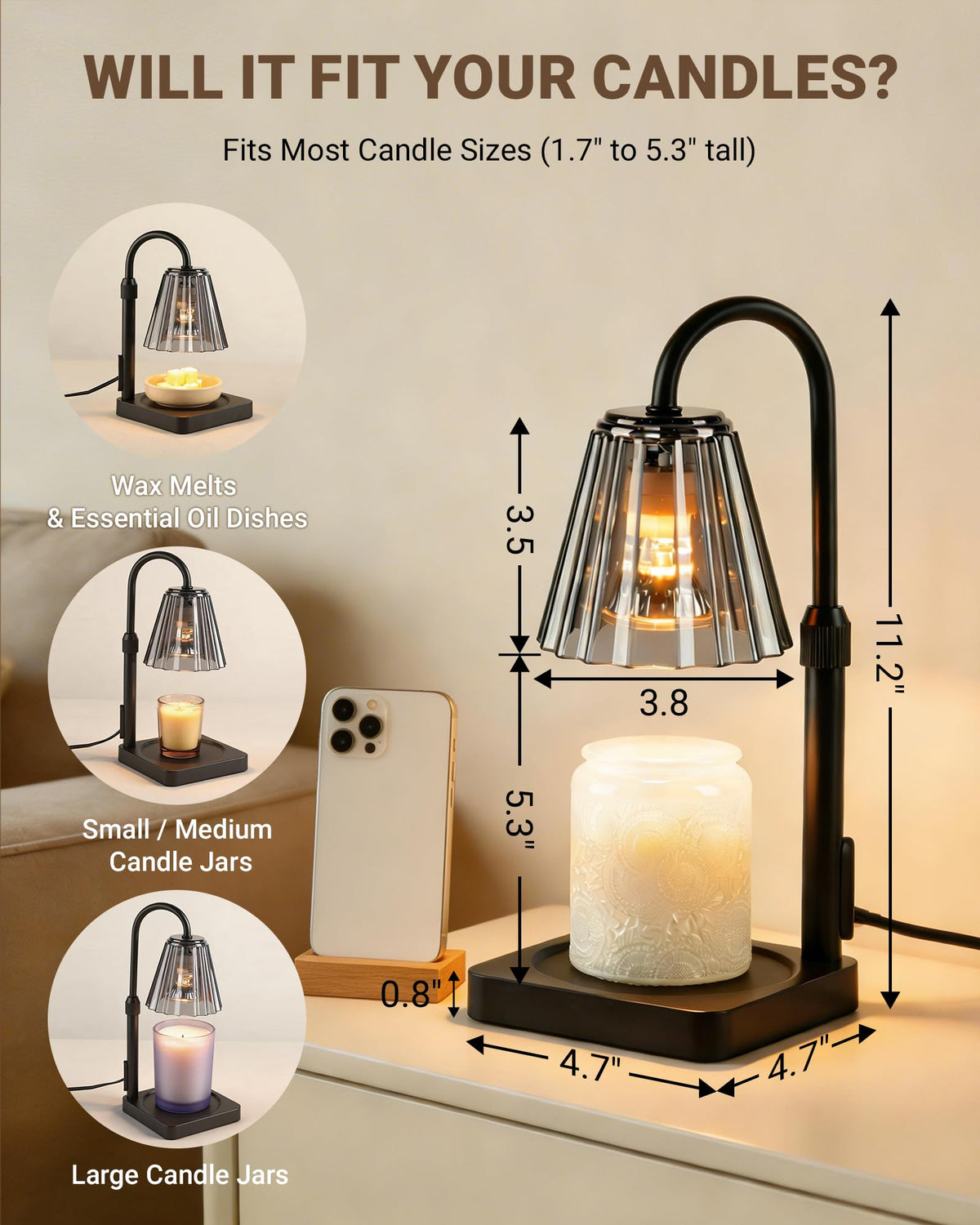 Candle Warmer Lamp with Timer T8637