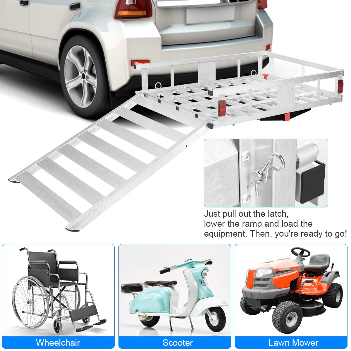 Aluminum Cargo Carrier with Ramp P51609