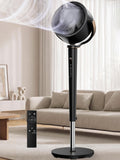Black Adjustable Pedestal Fan with Oscillation D5864