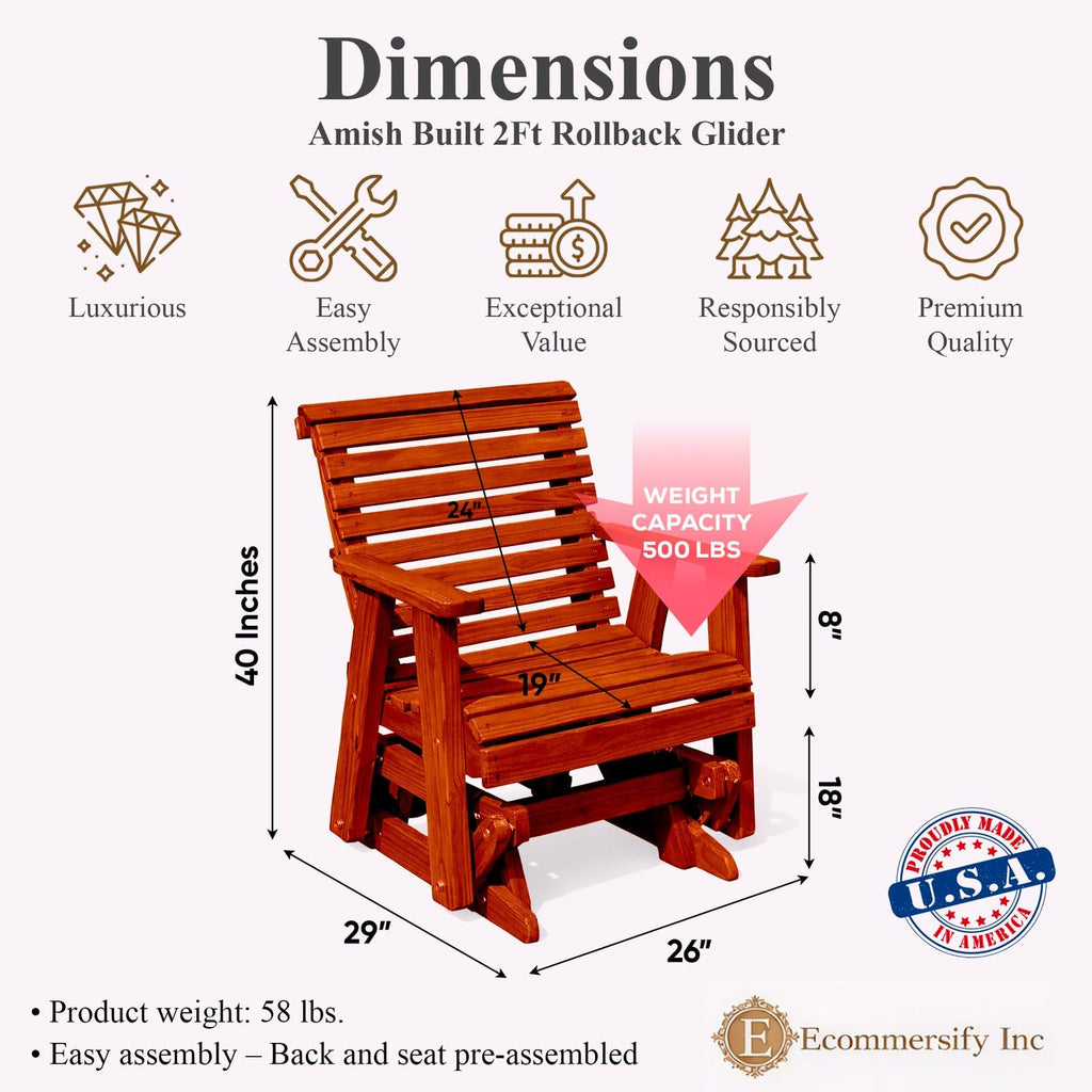 Cedar Wood Glider Chair O903689