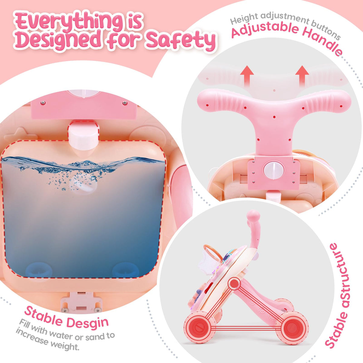 2-in-1 Baby Walker with Detachable Activity Center S848296