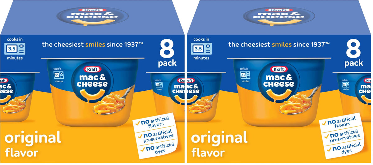 Microwavable Macaroni and Cheese Cups 8 ct L492