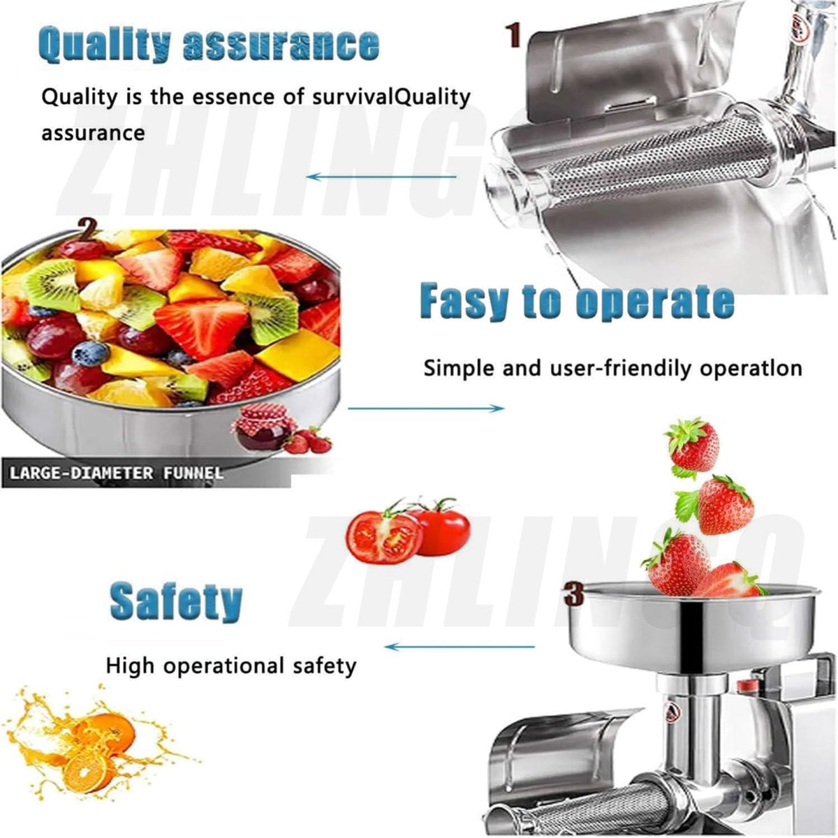 450W Stainless Steel Electric Tomato Strainer I3211