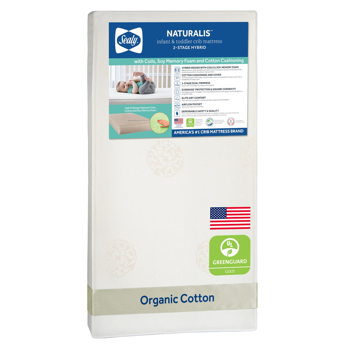 2 Stage Waterproof Crib Mattress K6794