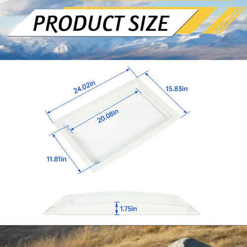 24" Shatterproof Clear RV Skylight Dome Cover J666283