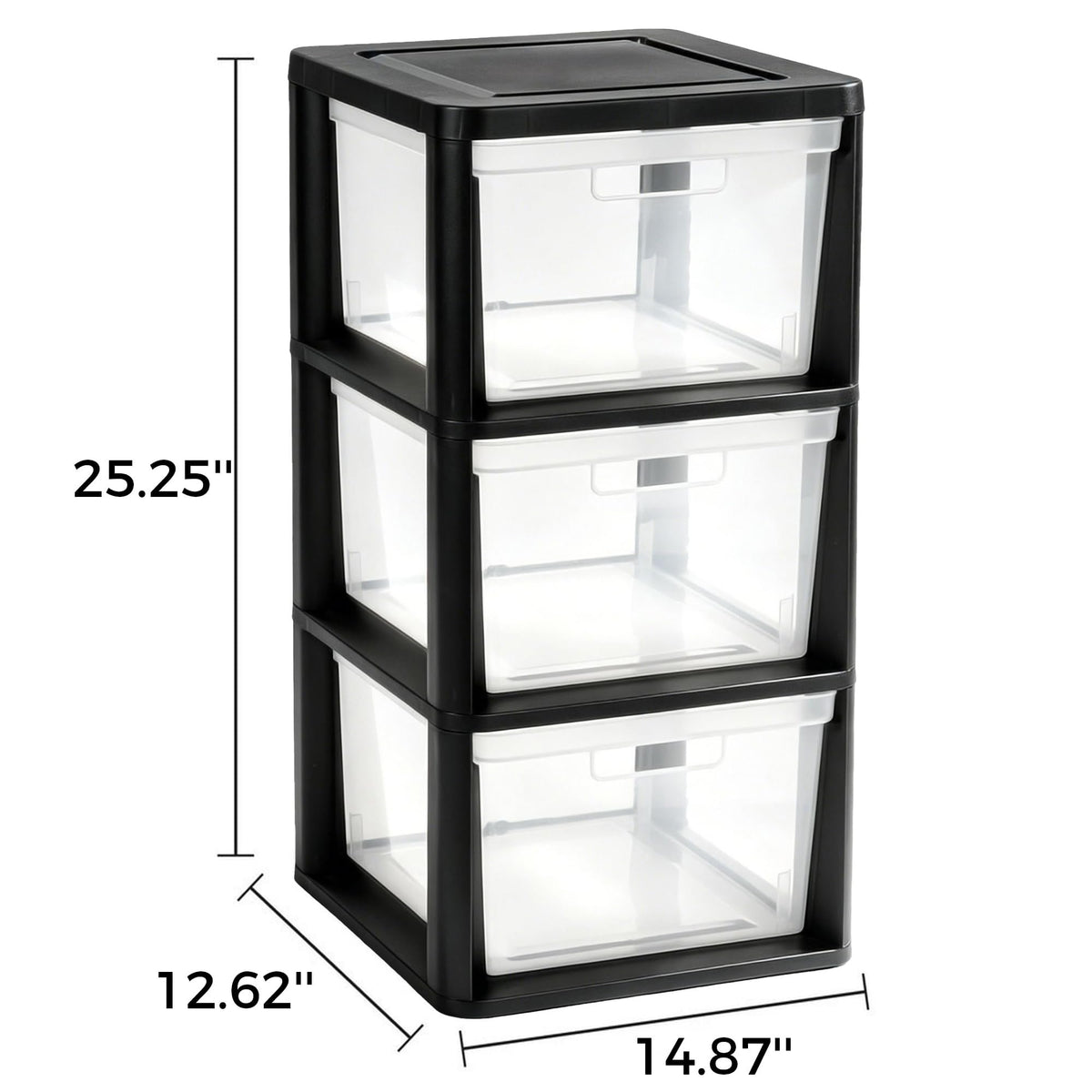 3-Drawer Plastic Storage Organizer Tower C8099