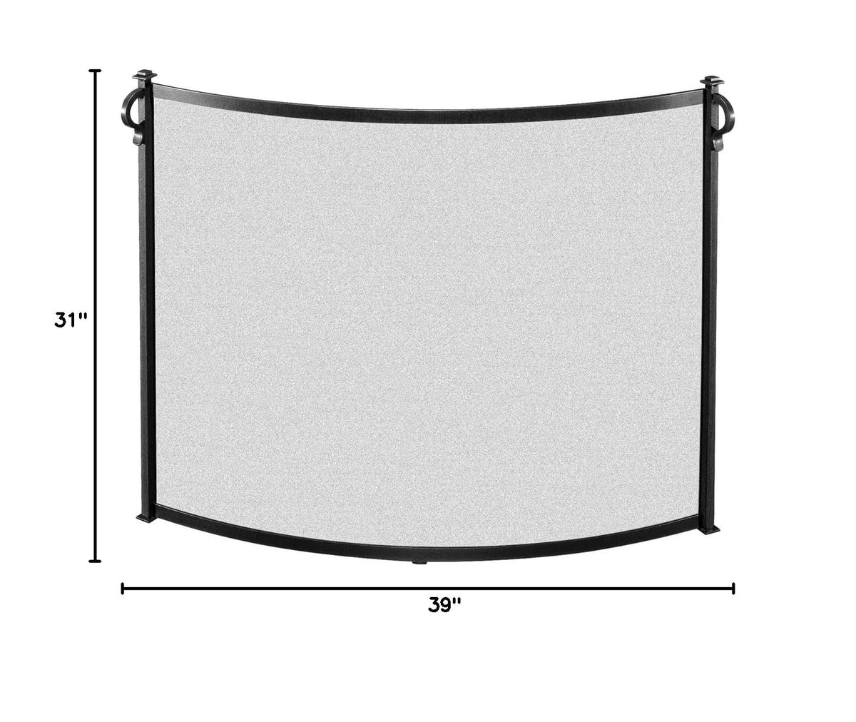 Bowed Fireplace Screen U8291