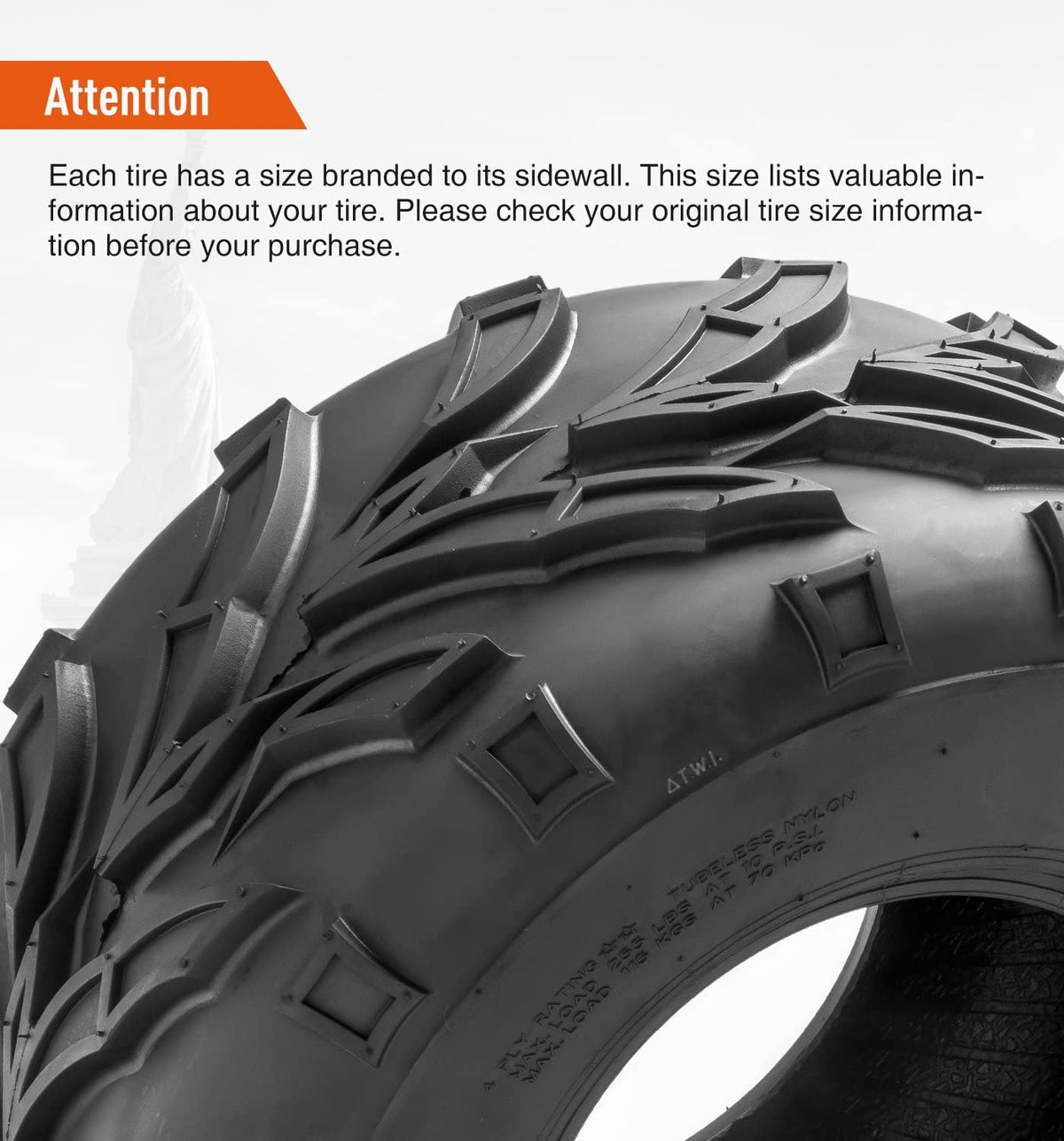19x7-8 Tubeless ATV Tire T45171