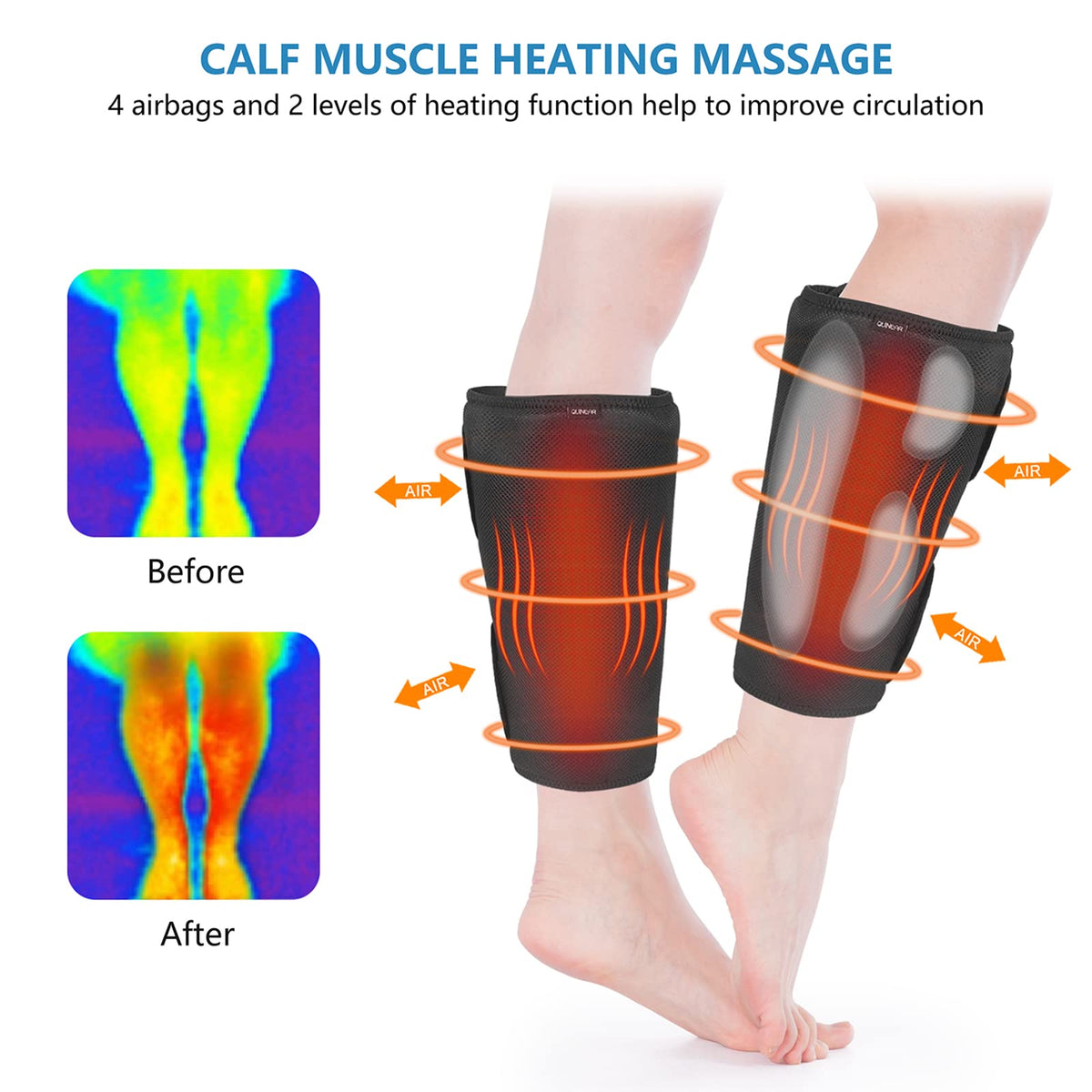 Heated Leg Compression Massager T726656