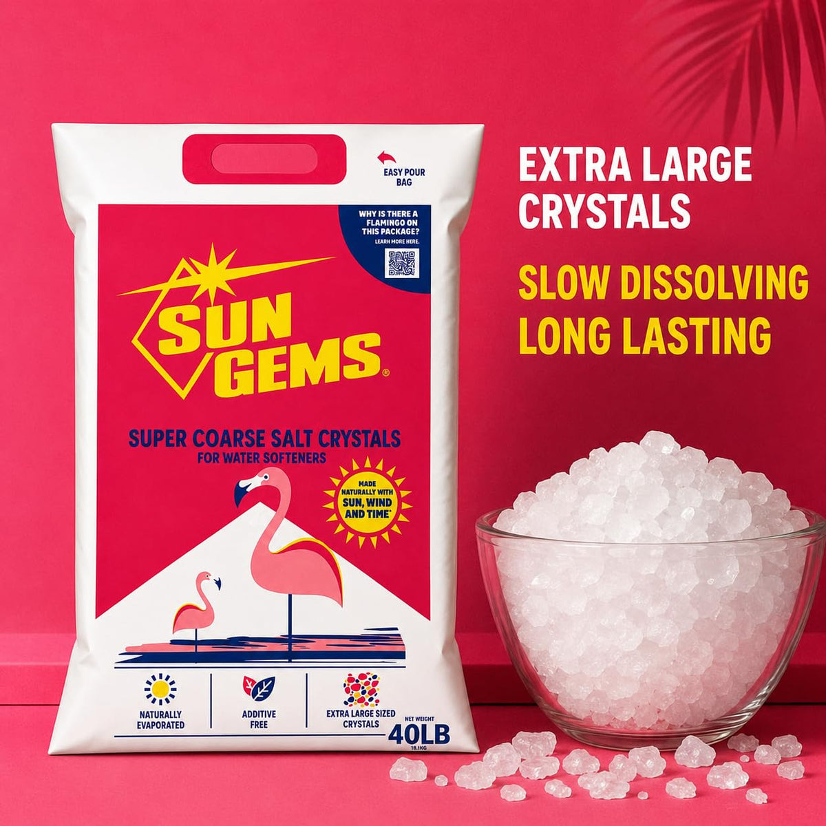 Super Coarse Water Softener Salt Crystals 40 lb D139680