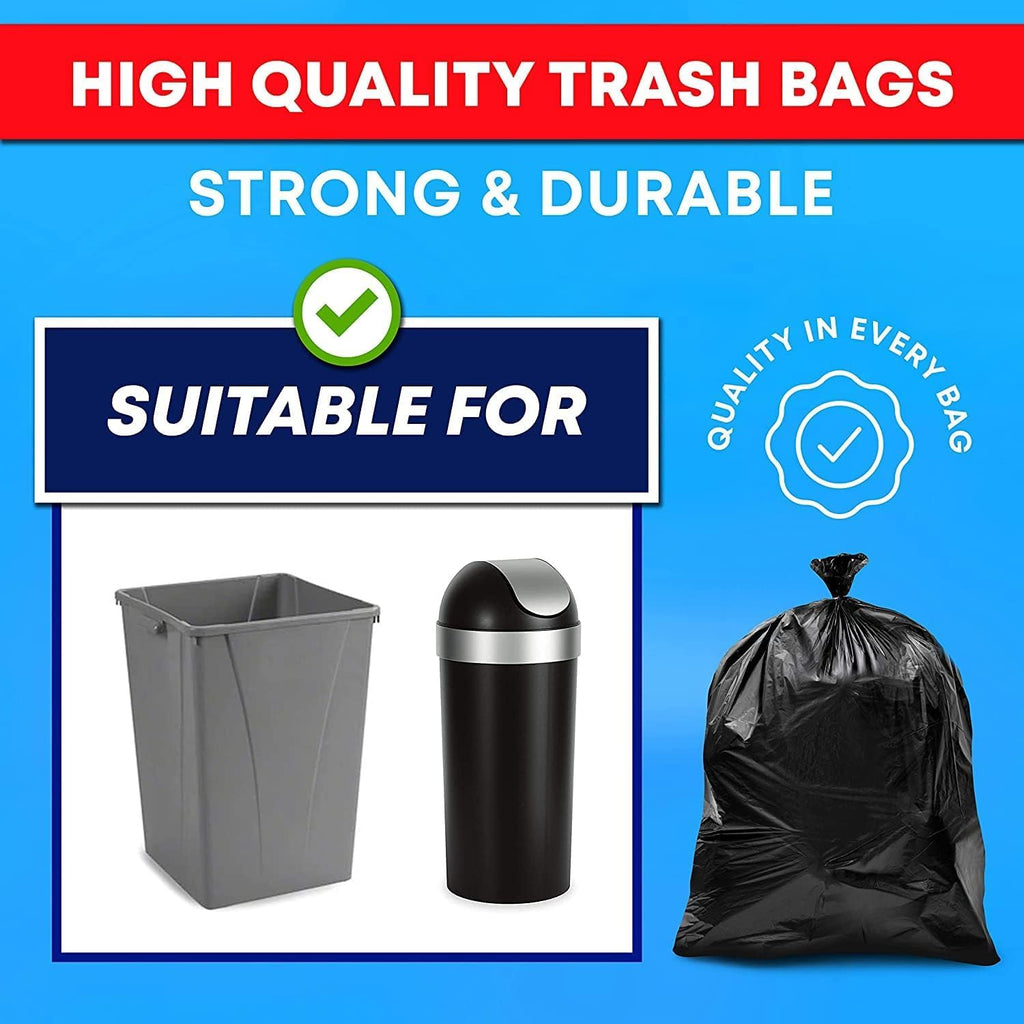 33 Gallon Heavy Duty Trash Bags 110 Count Black Can Liners V450162