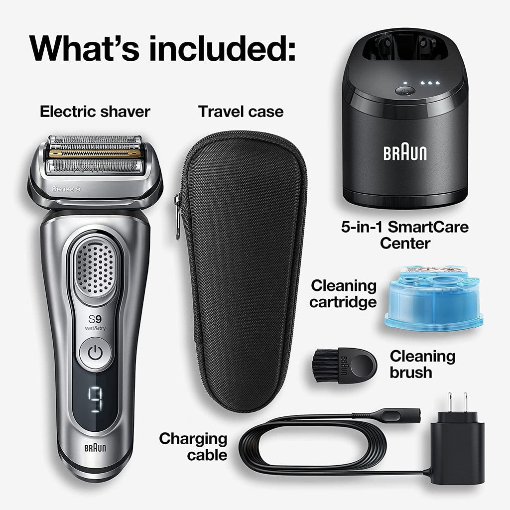 Electric Razor for Men, Waterproof Foil Shaver, Wet & Dry Shave, Silver N381