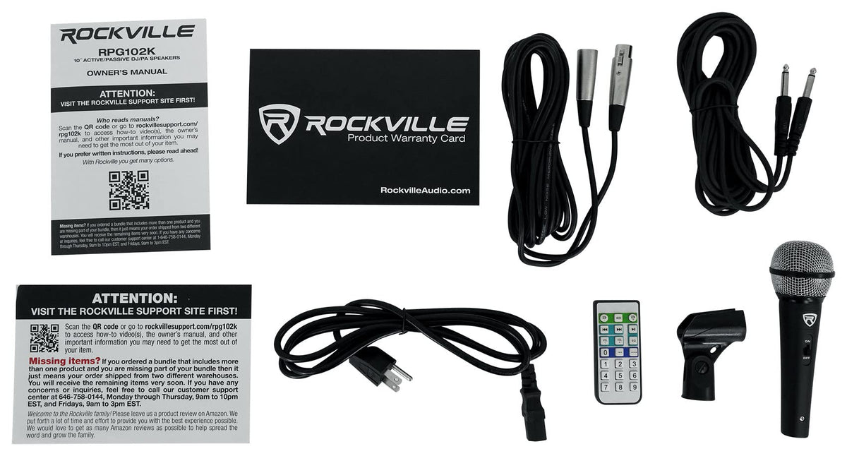 Powered PA Speaker Package with Mic Stands Cables H208