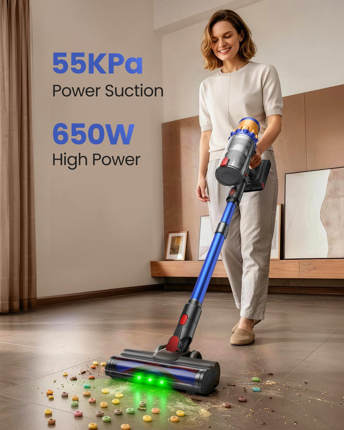 650W 55Kpa Cordless Stick Vacuum Cleaner T378106