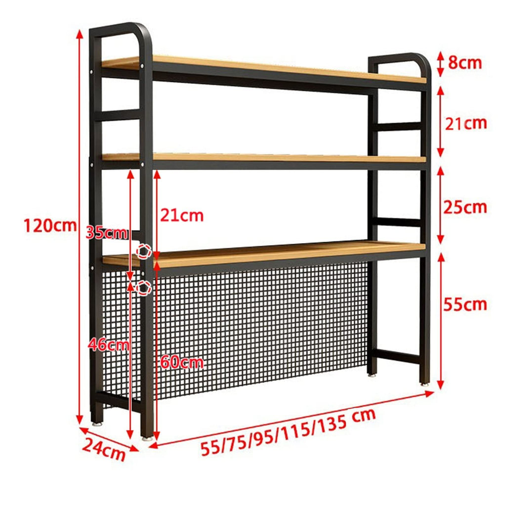 White 23-Tier Wrought Iron Desktop Bookshelf M430