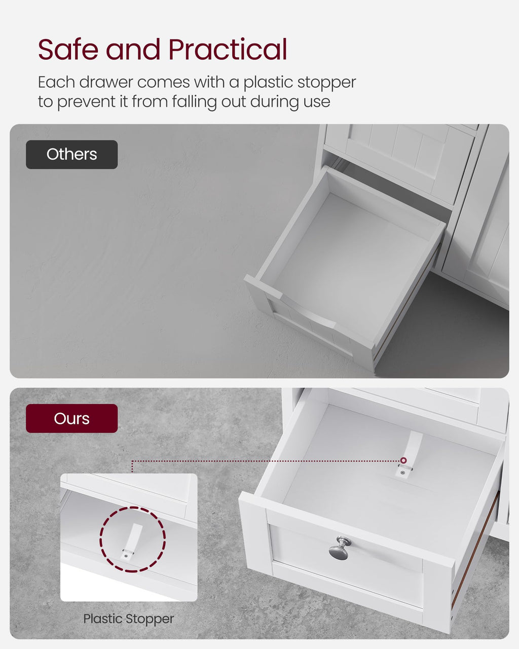 Bathroom Storage Cabinet with 3 Drawers M251