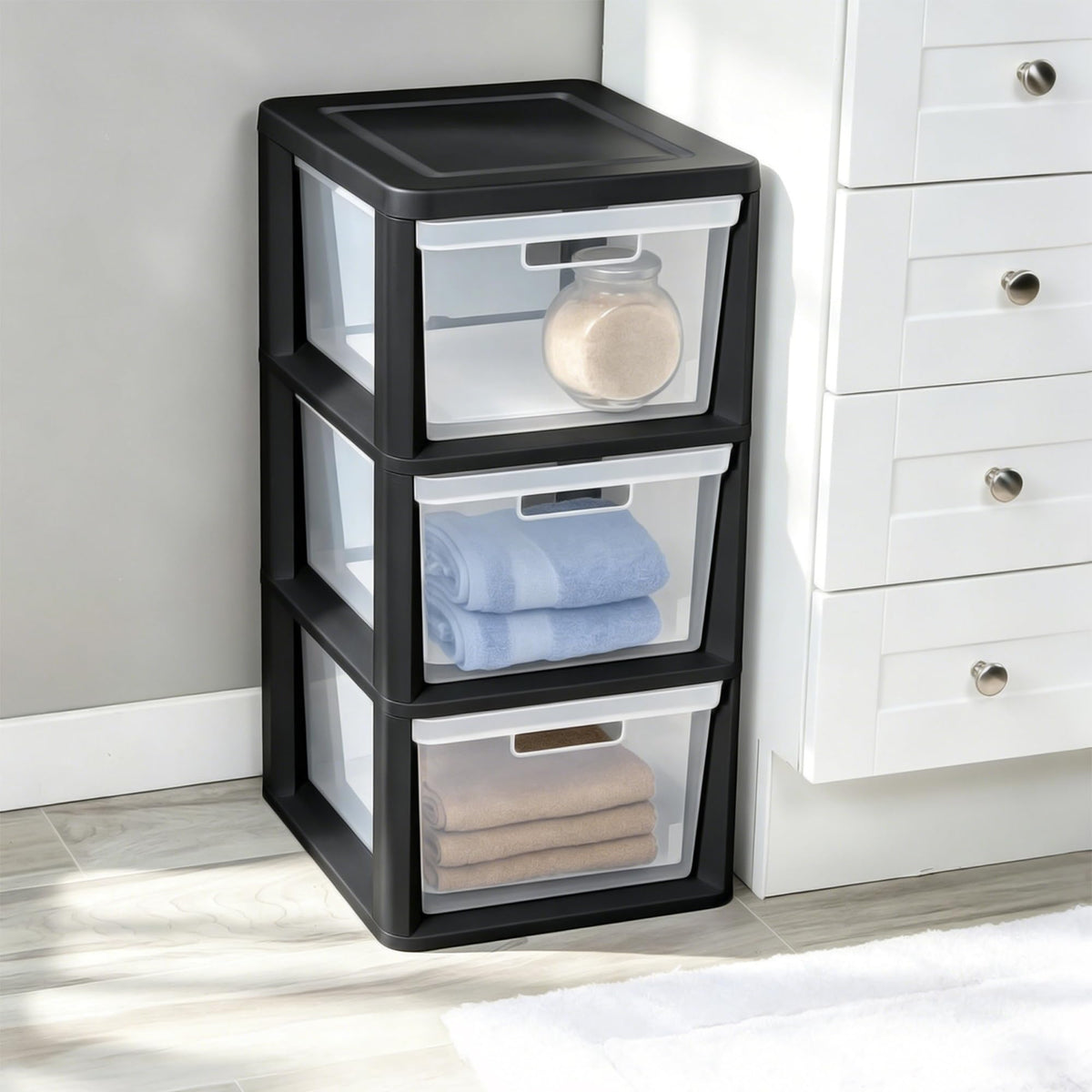 3-Drawer Plastic Storage Organizer Tower C8099