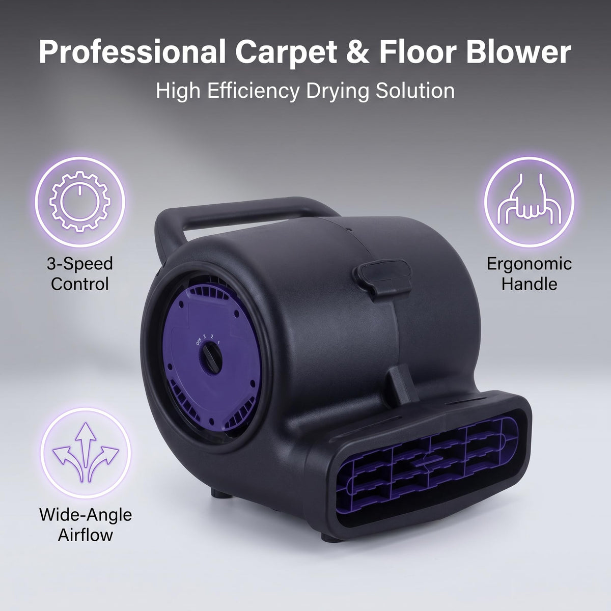 1/2 HP Air Mover Fan, 6000 CFM Copper Motor H41738