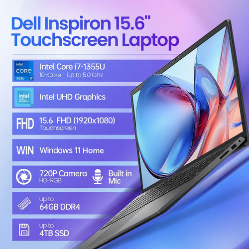 15.6" Touchscreen Laptop, 8GB DDR5 RAM, 512GB SSD, Intel i7-1355U B305886