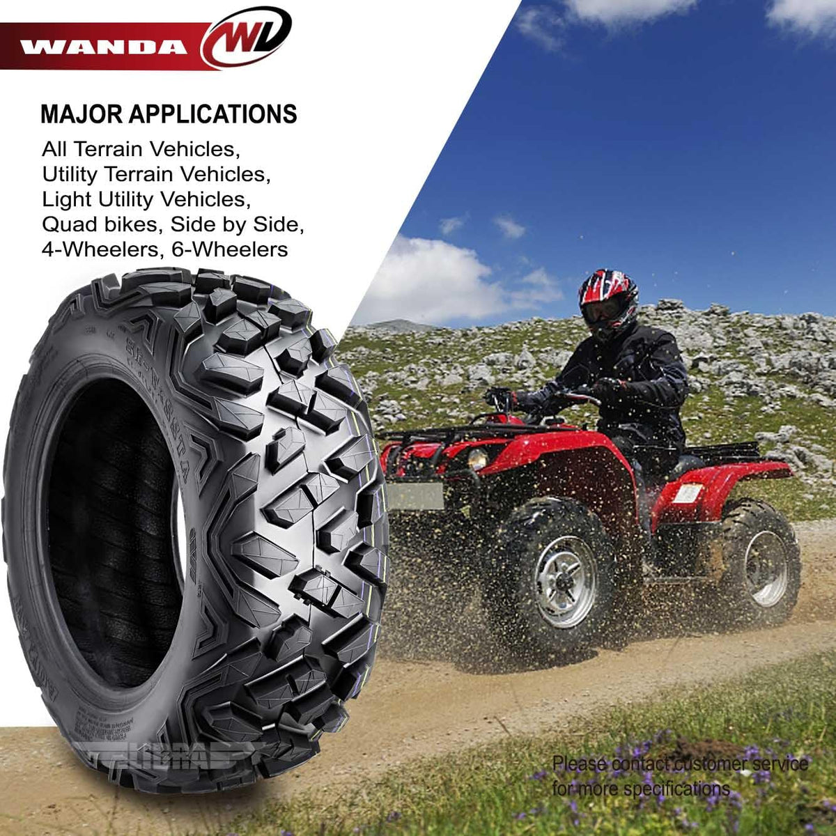 4 ATV Tires 19x7-8 F297