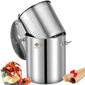 64 QT Stainless Steel Seafood Boil Pot with Basket I69202