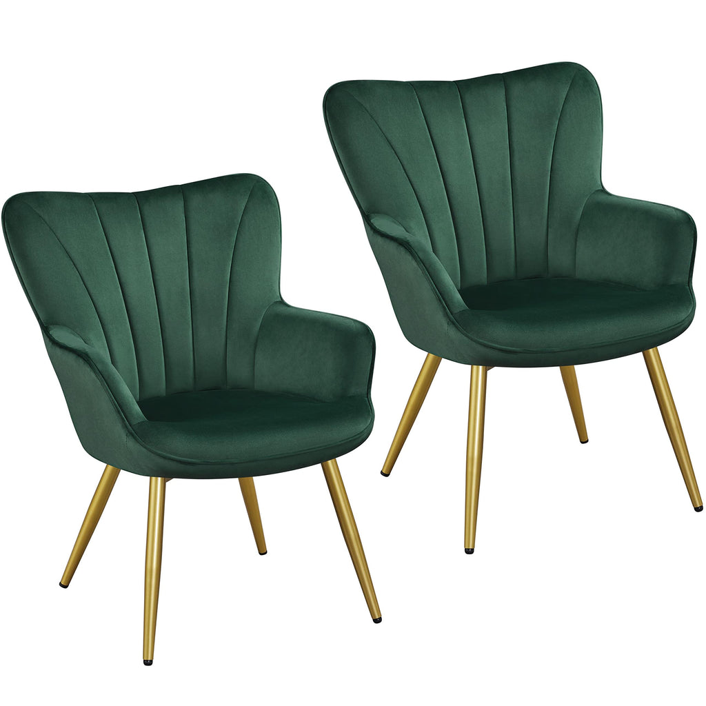 Green Upholstered Accent Chairs Set of 2 L368120
