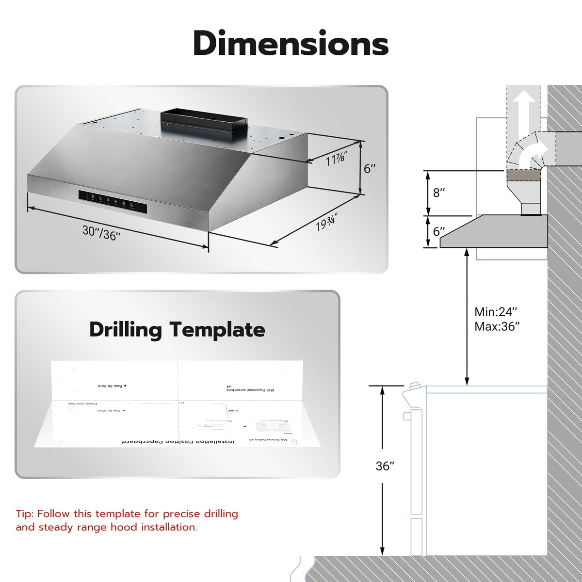 30 Inch Under Cabinet Range Hood with 1200 CFM S29851