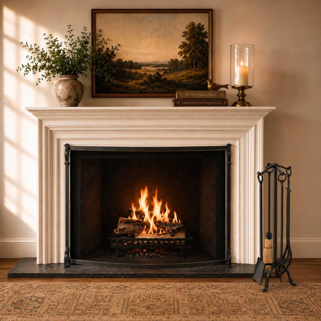 Bowed Fireplace Screen U8291