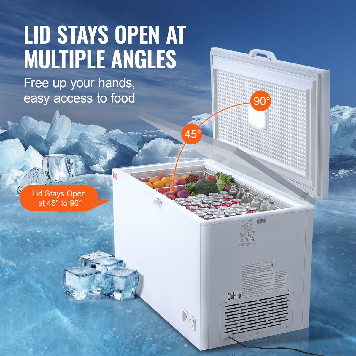 12.8 Cu.ft Chest Freezer with 4 Removable Baskets A804898